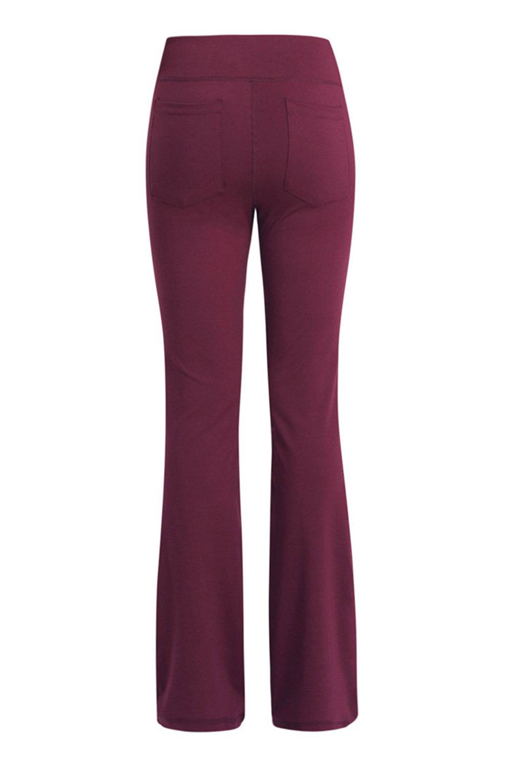 Pocketed High Waist Active Pants - Delanoir