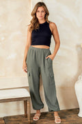 Hailey & Co Textured Rib Cargo Pants - Delanoir