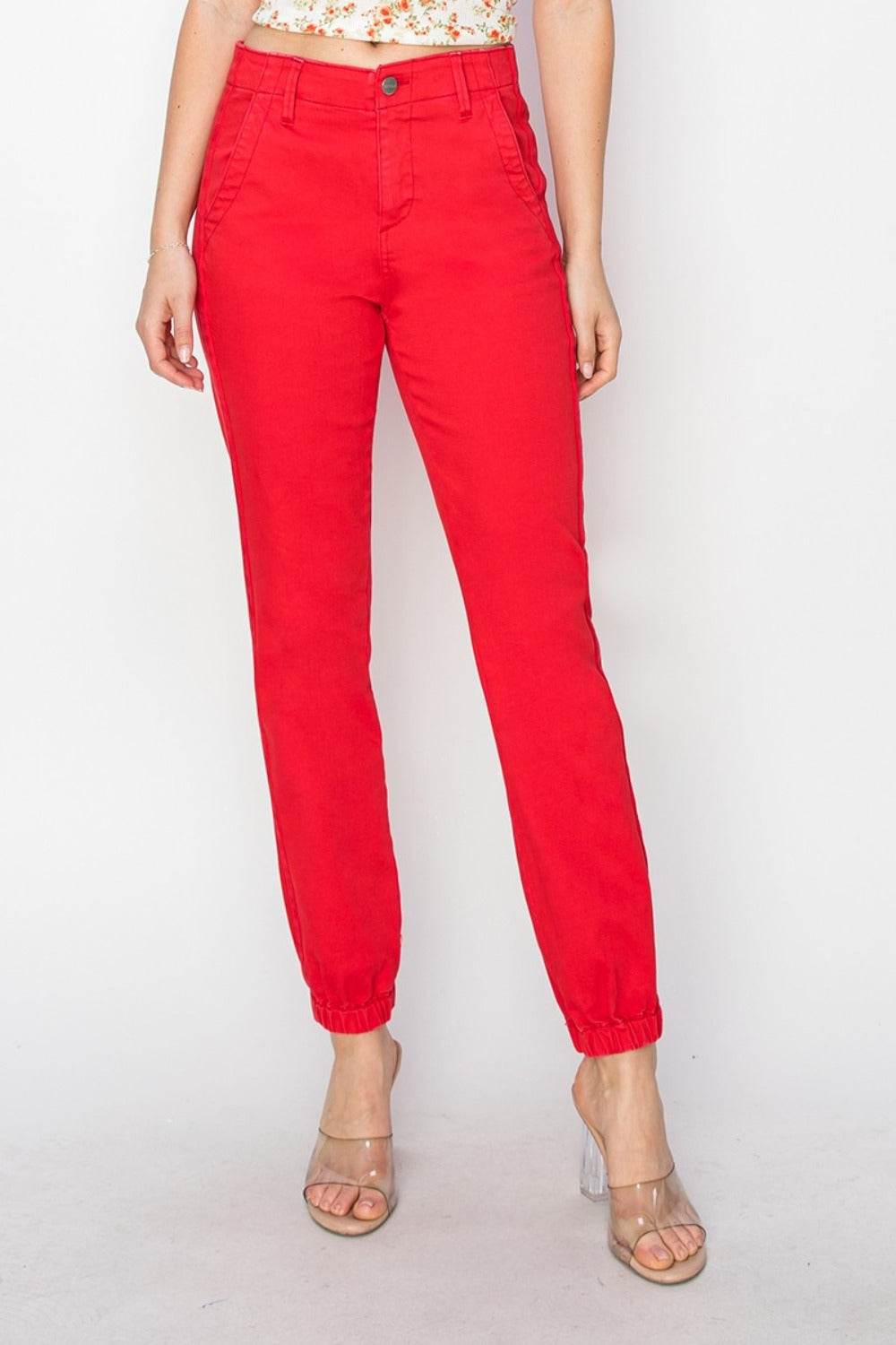 RISEN Full Size High Waisted Jogger Jeans - Delanoir