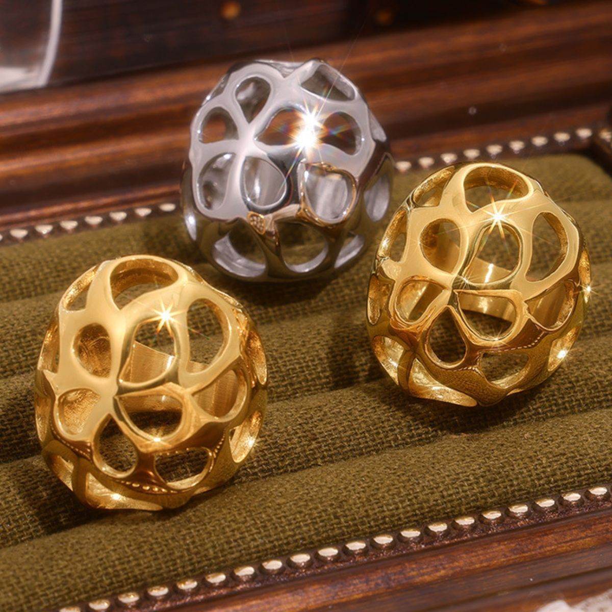 Stainless Steel Cutout Ring - Delanoir