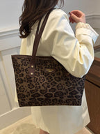Leopard Polyester Tote Bag - Delanoir