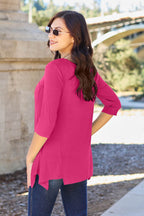 Basic Bae Full Size Round Neck Pocketed T-Shirt - Delanoir