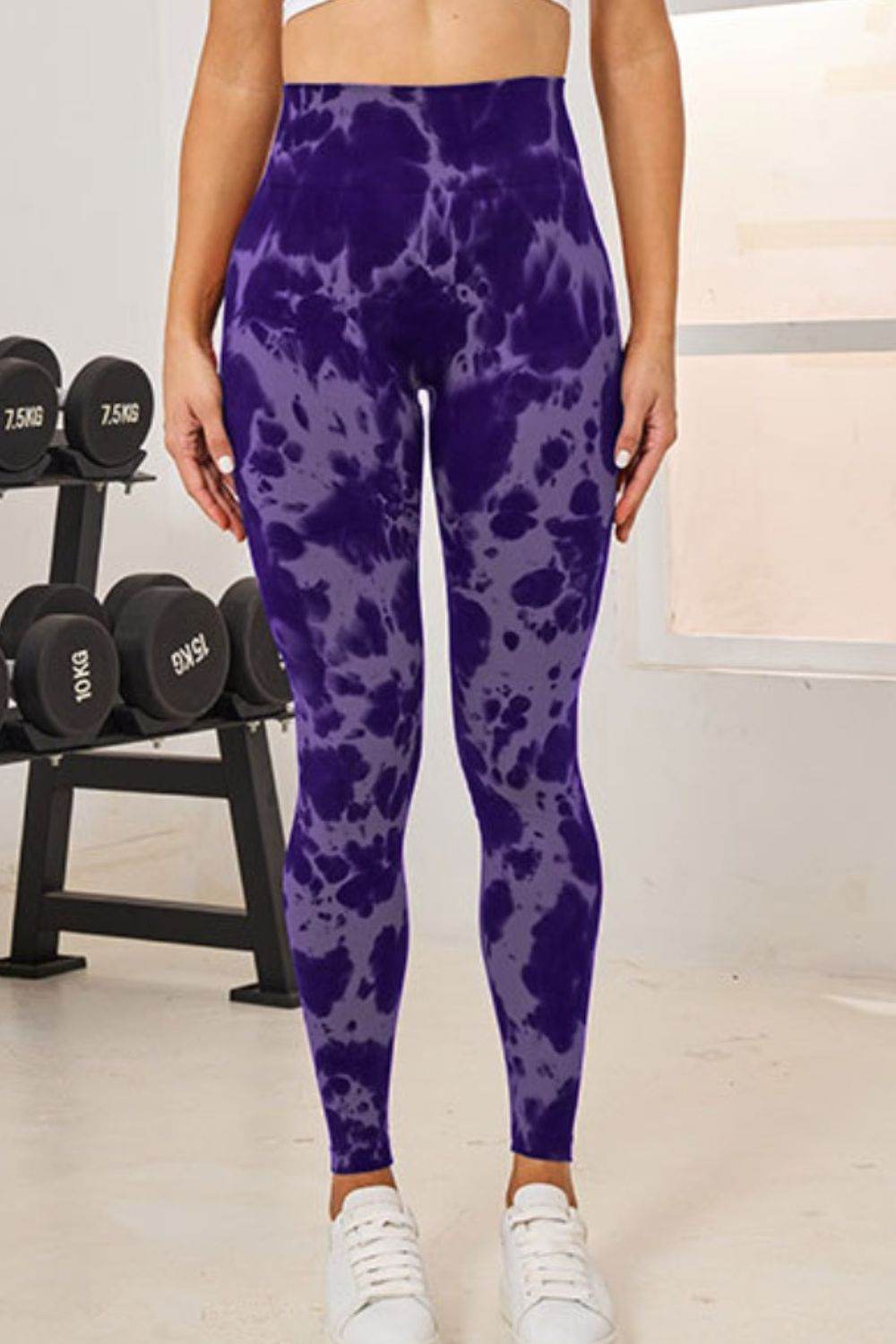 Tie-Dye High Waist Active Leggings - Delanoir