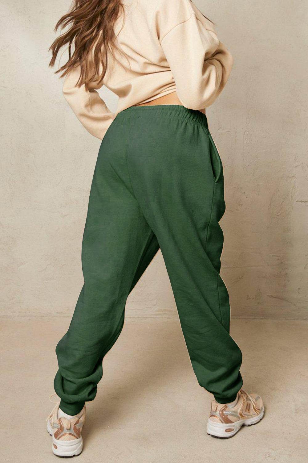 Simply Love Simply Love Full Size Drawstring Flower Graphic Long Sweatpants - Delanoir
