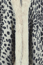 Leopard Open Front Poncho - Delanoir