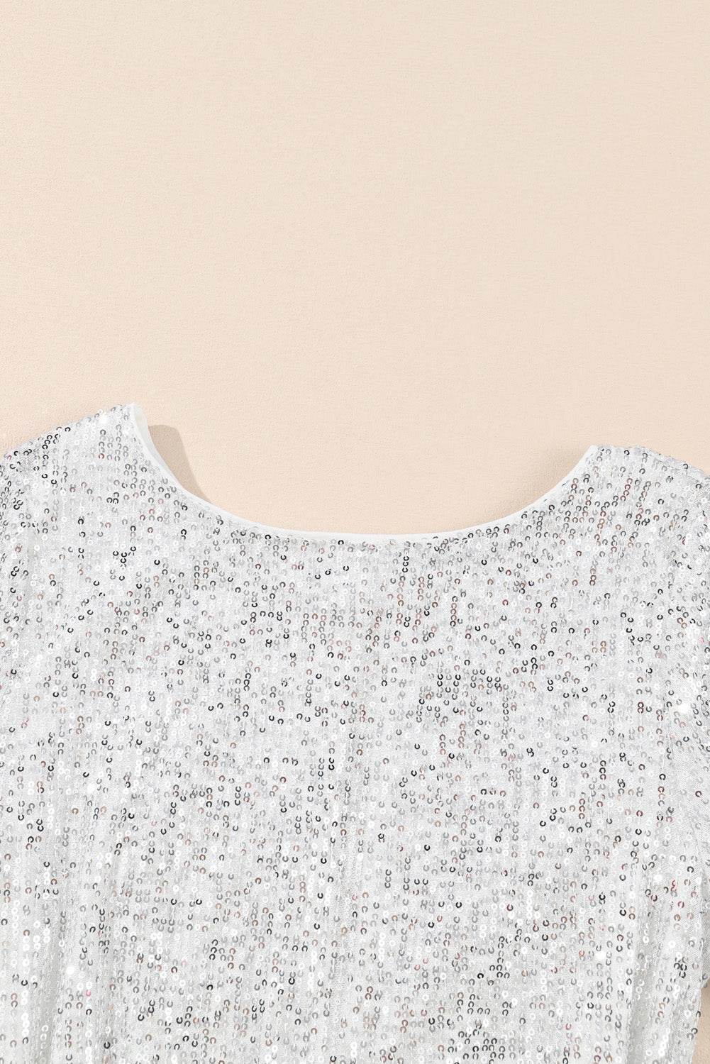 Sequin Tie Front T-Shirt Dress - Delanoir