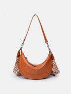 PU Leather Removable Strap Crossbody Bag - Delanoir
