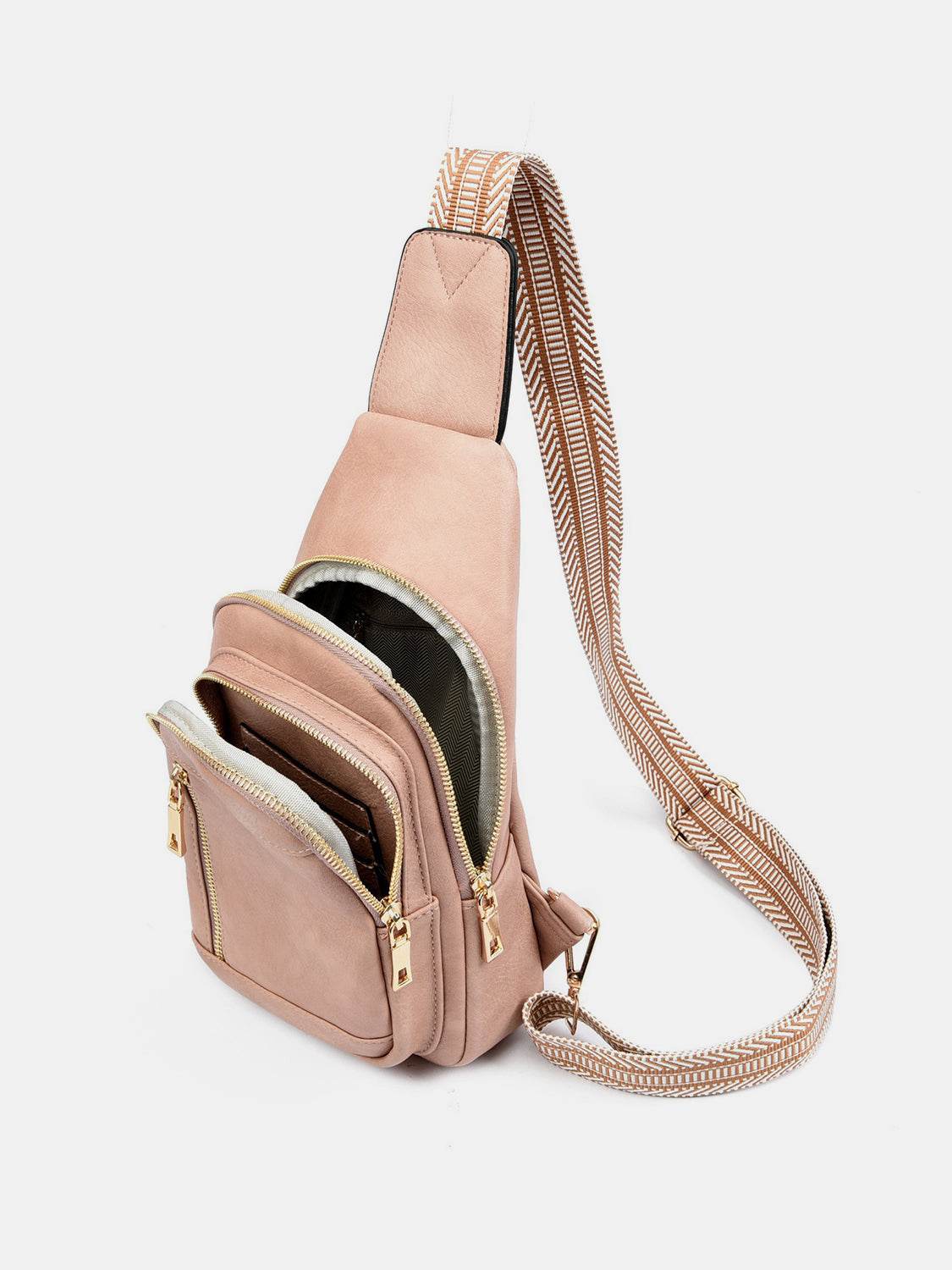 PU Leather Adjustable Strap Crossbody Bag - Delanoir