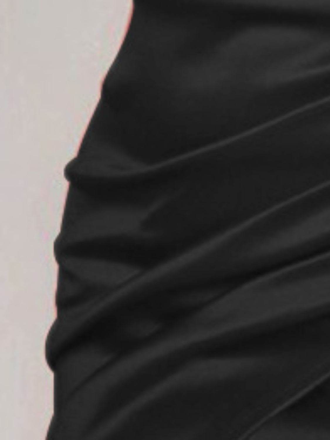 Ruched Spaghetti strap Wrap Dress - Delanoir
