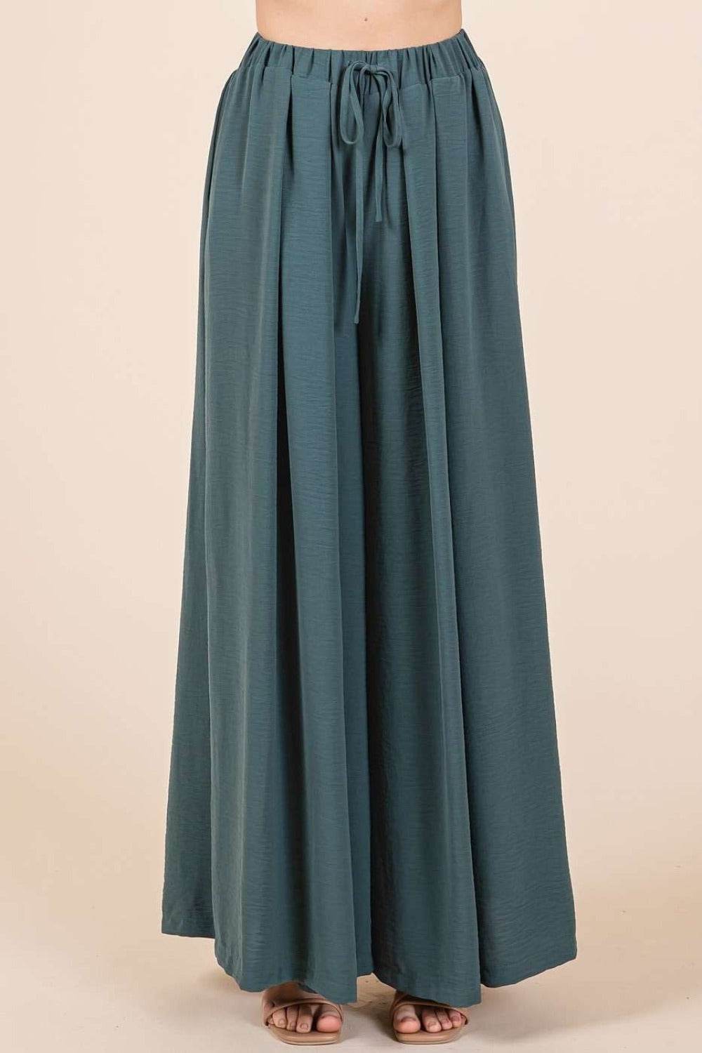 Mittoshop Pleated Wide Leg Pants - Delanoir