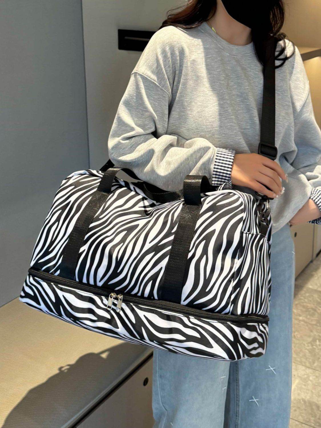Oxford Cloth Leopard Travel Bag - Delanoir