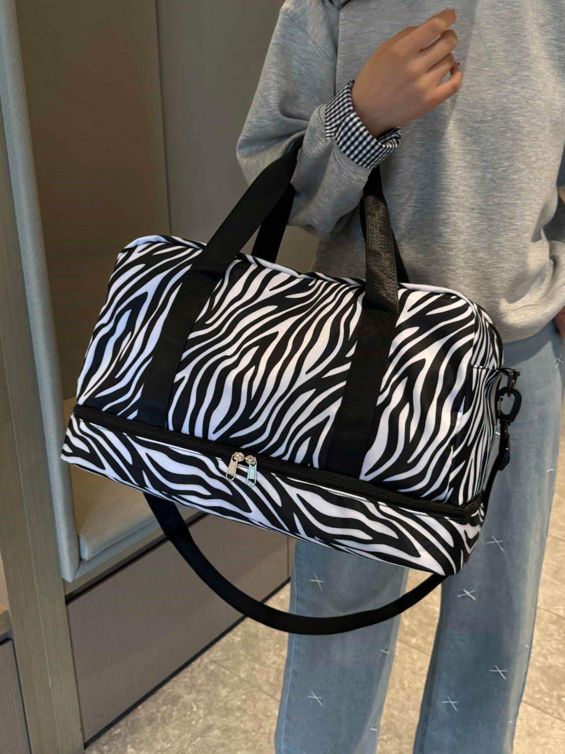 Oxford Cloth Leopard Travel Bag - Delanoir