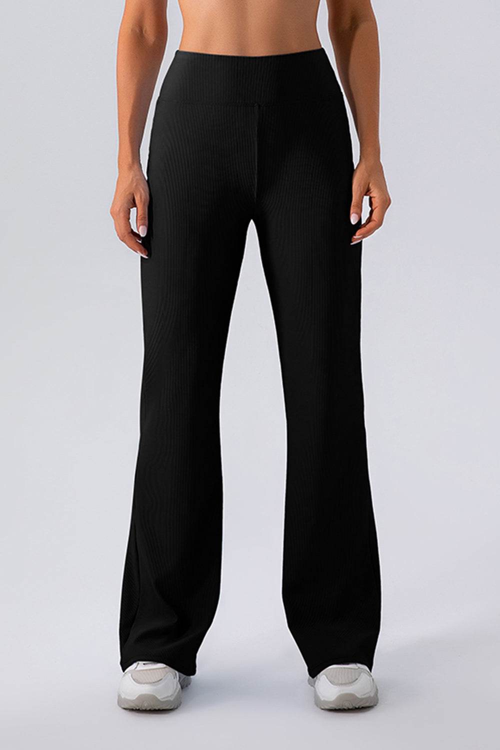 High Waist Straight Active Pants - Delanoir