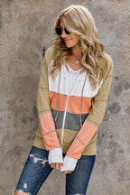 Zip-Up Raglan Sleeve Openwork Hooded Cardigan - Delanoir