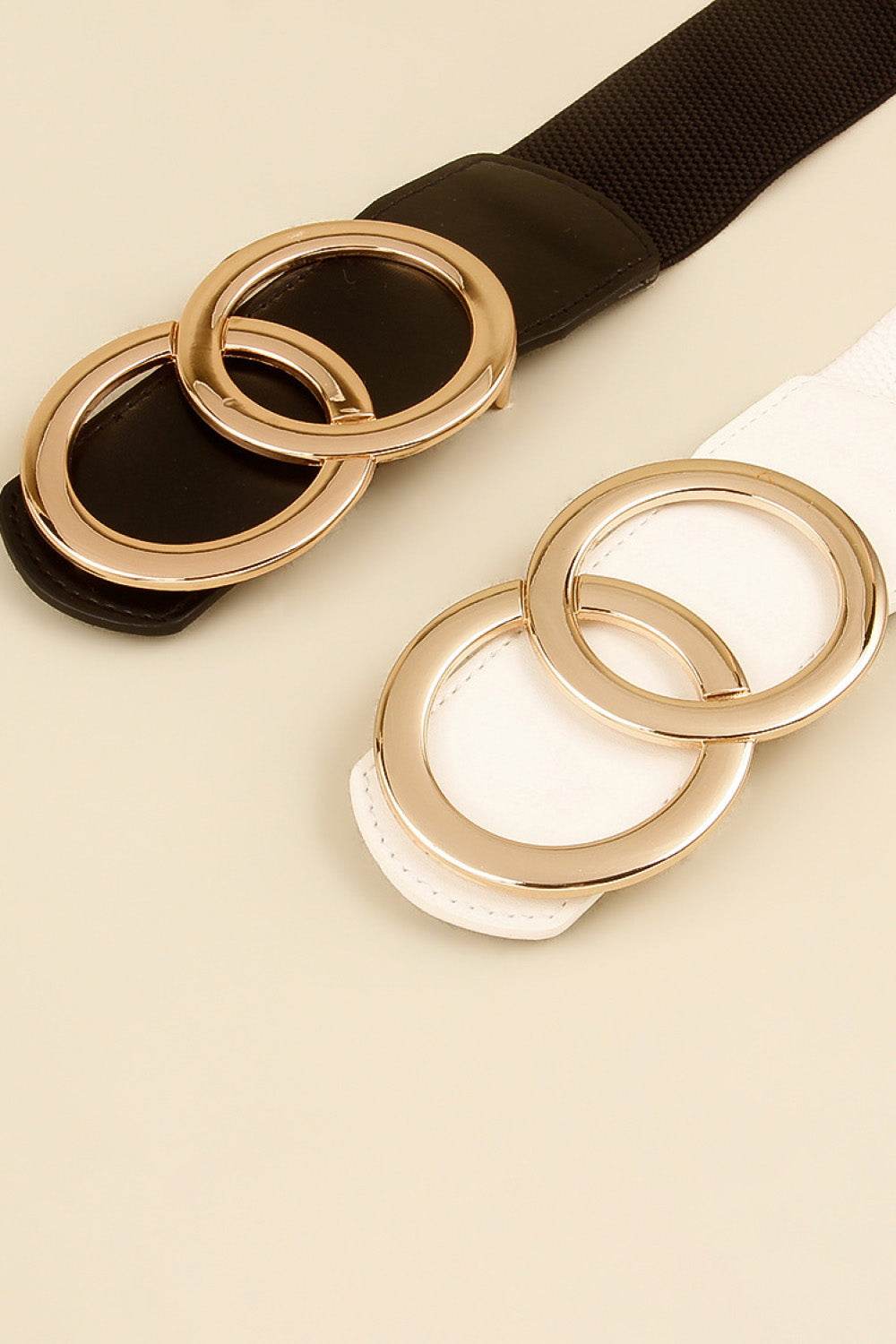 Zinc Alloy Buckle Elastic PU Belt - Delanoir