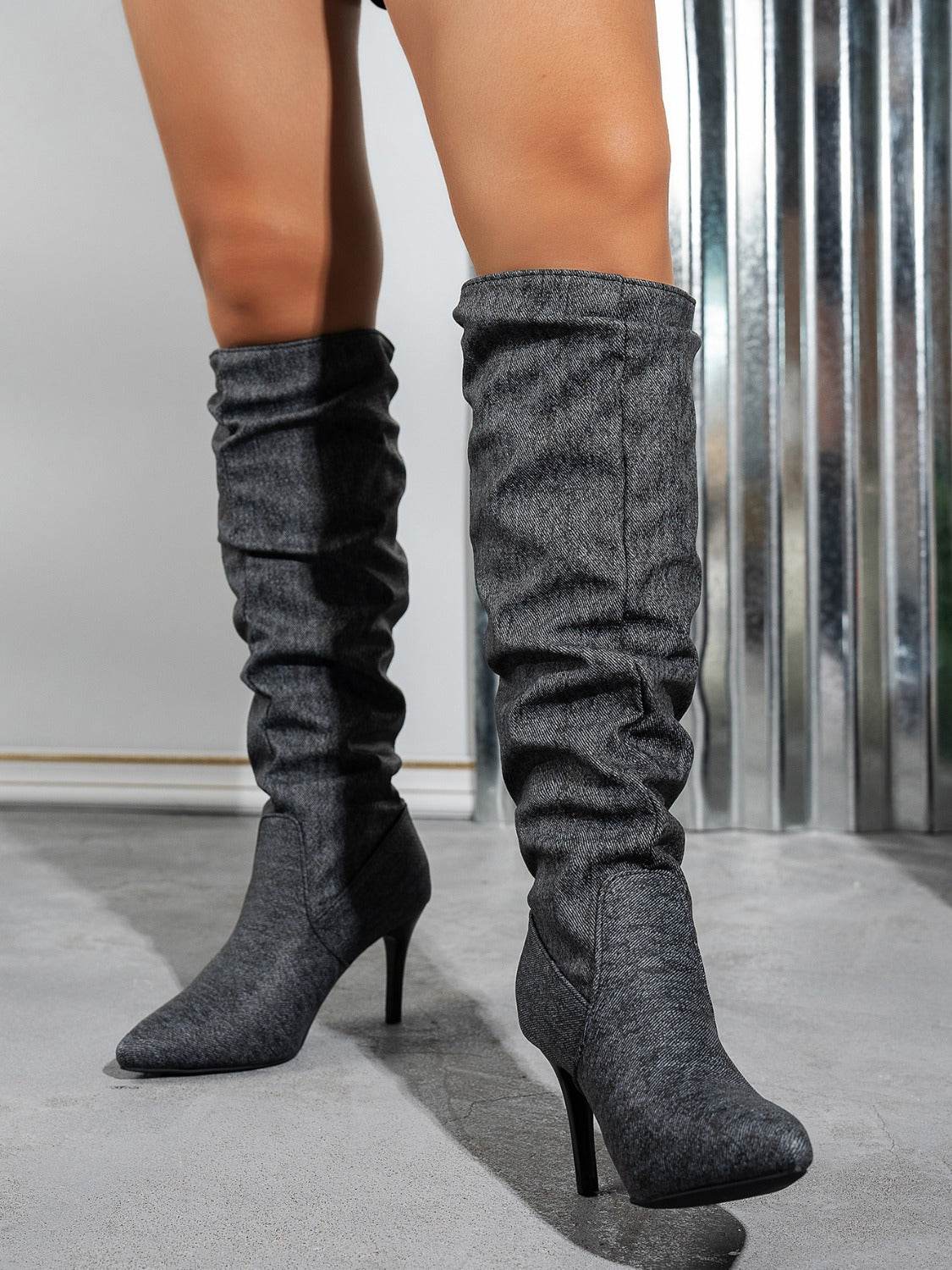 Point Toe Stiletto Boots - Delanoir