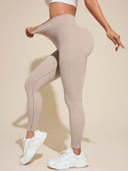 Solid High Rise Active Leggings - Delanoir