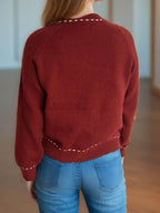 Button Down Long Sleeve Cardigan - Delanoir