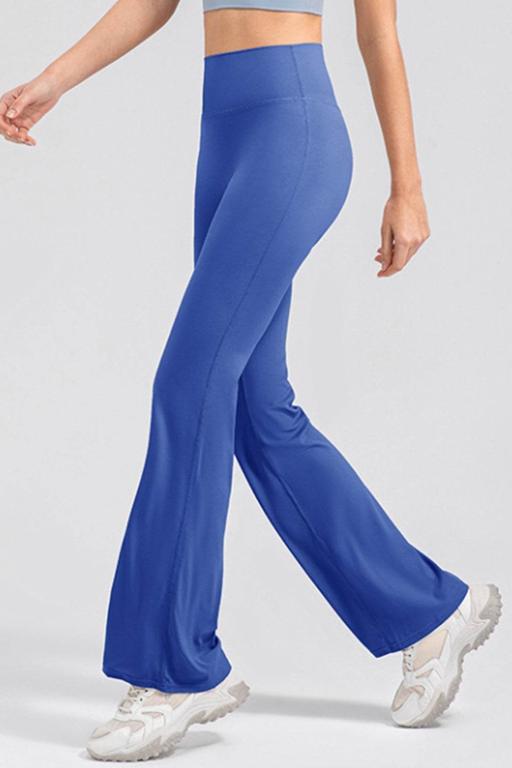 High Waist Straight Active Pants - Delanoir