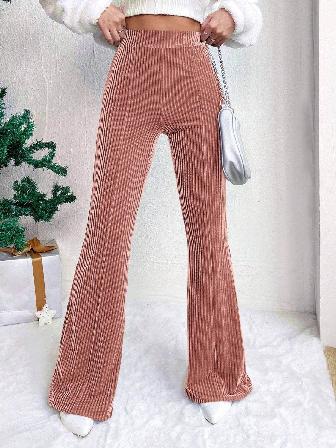 High Waist Flare Pants - Delanoir