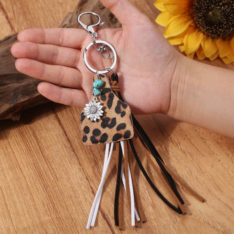 Turquoise Fringe Detail Key Chain - Delanoir