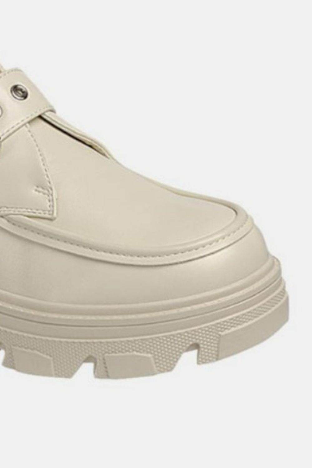 Forever Link Buckled Platform Lug Sole Loafers - Delanoir