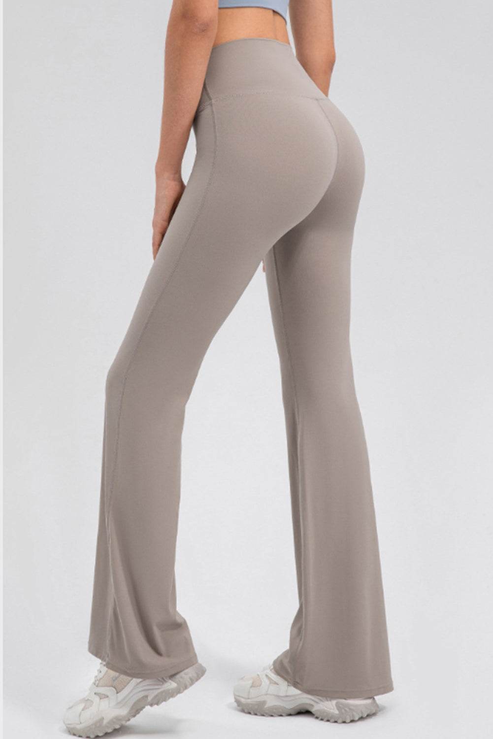 High Waist Straight Active Pants - Delanoir