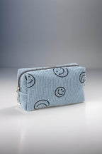 Zenana Smiley Face Corduroy Cosmetic Pouch - Delanoir