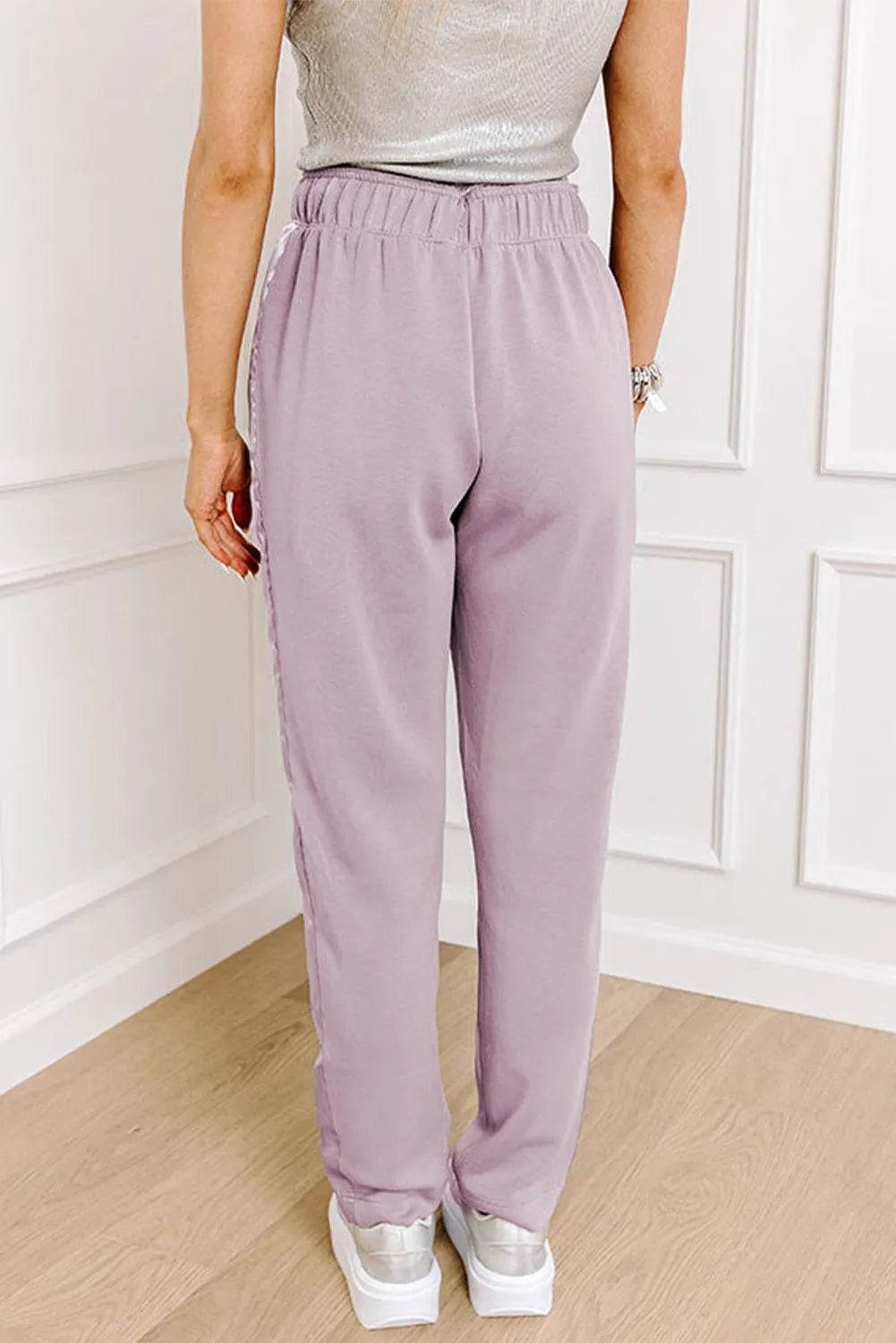 Drawstring Pants with Pockets - Delanoir