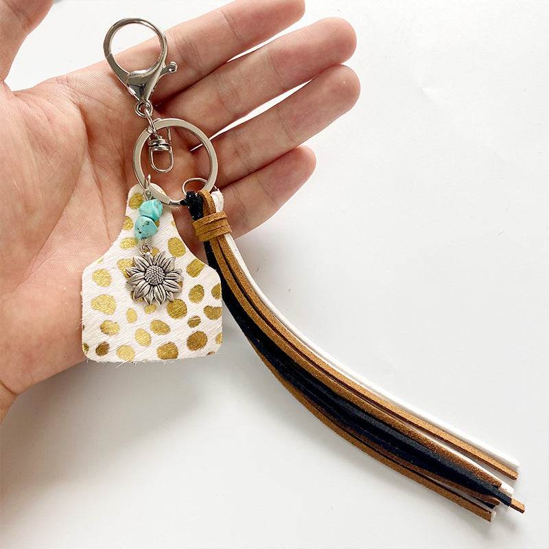 Turquoise Fringe Detail Key Chain - Delanoir