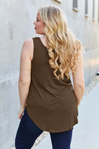 Basic Bae Full Size Round Neck Curved Hem Tank - Delanoir