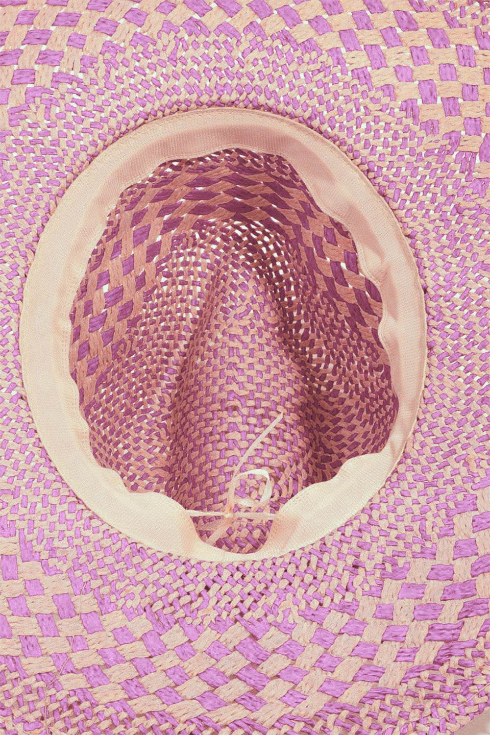 Fame Checkered Straw Weave Sun Hat - Delanoir
