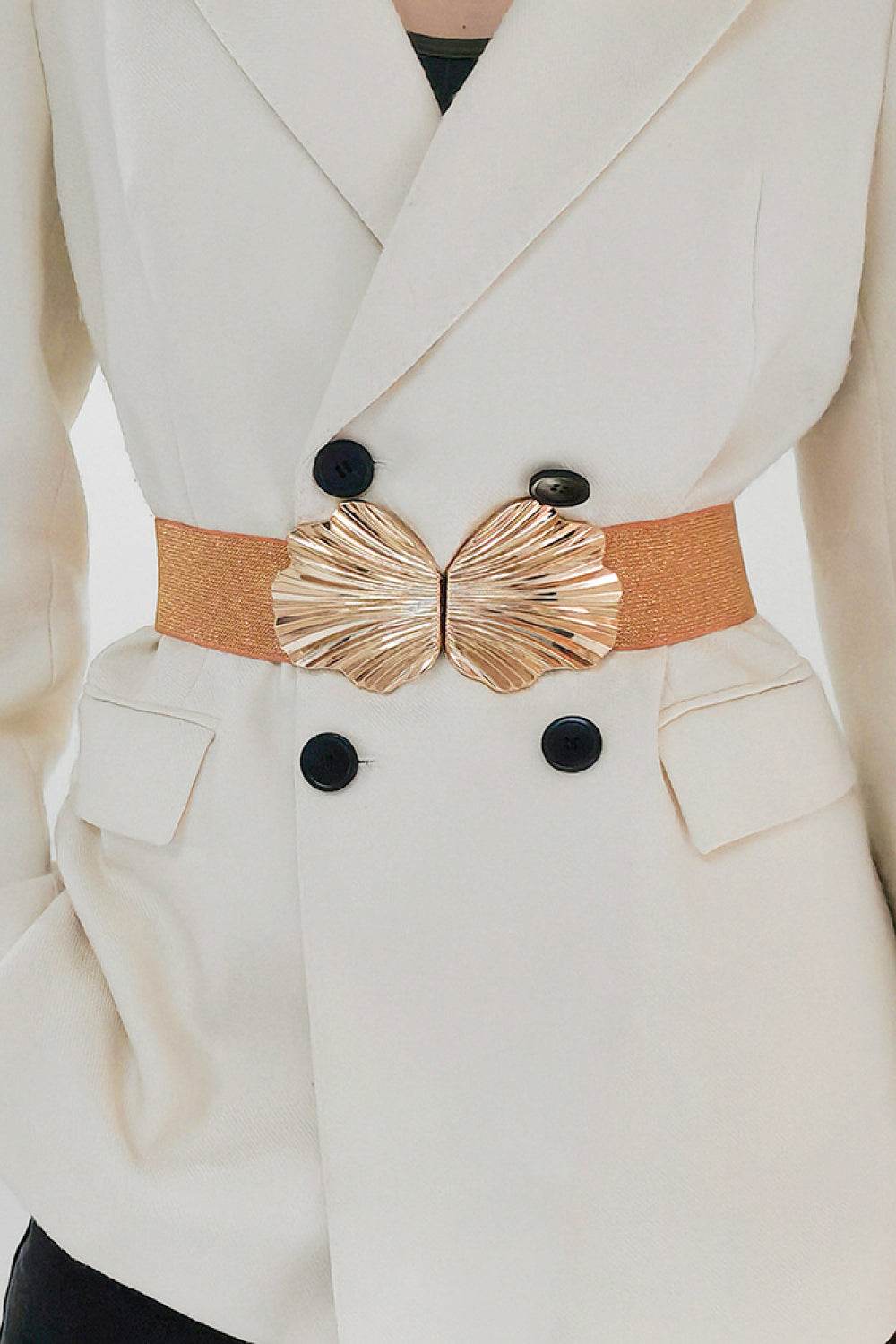 Zinc Alloy Buckle Elastic Belt - Delanoir