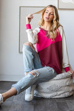 HOPELY Color Block Long Sleeve T-Shirt - Delanoir