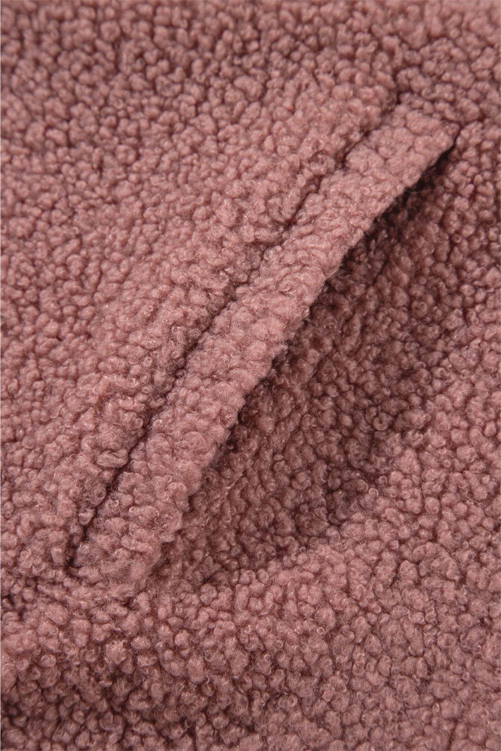 Lace Detail Zip Up Sherpa Patchwork Jacket - Delanoir