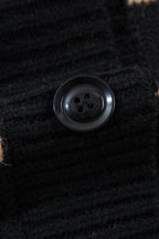 Striped Button Down Long Sleeve Cardigan - Delanoir
