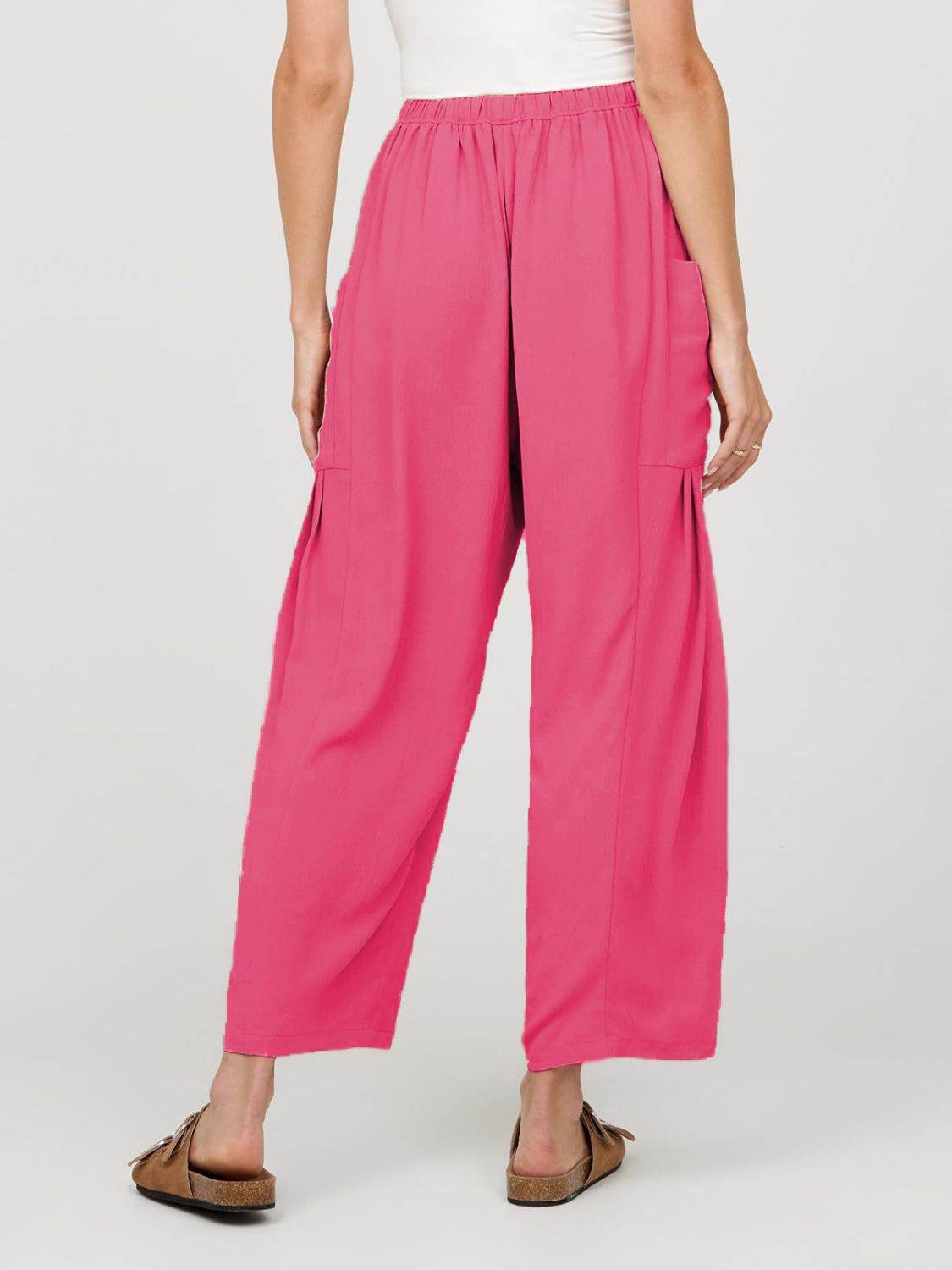 Full Size Wide Leg Pants with Pockets - Delanoir