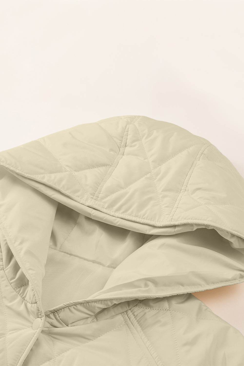 Snap Down Long Sleeve Quilted Winter Coat - Delanoir