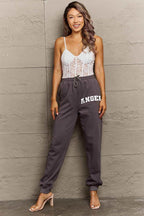 Simply Love Simply Love Full Size Drawstring Angel Graphic Long Sweatpants - Delanoir