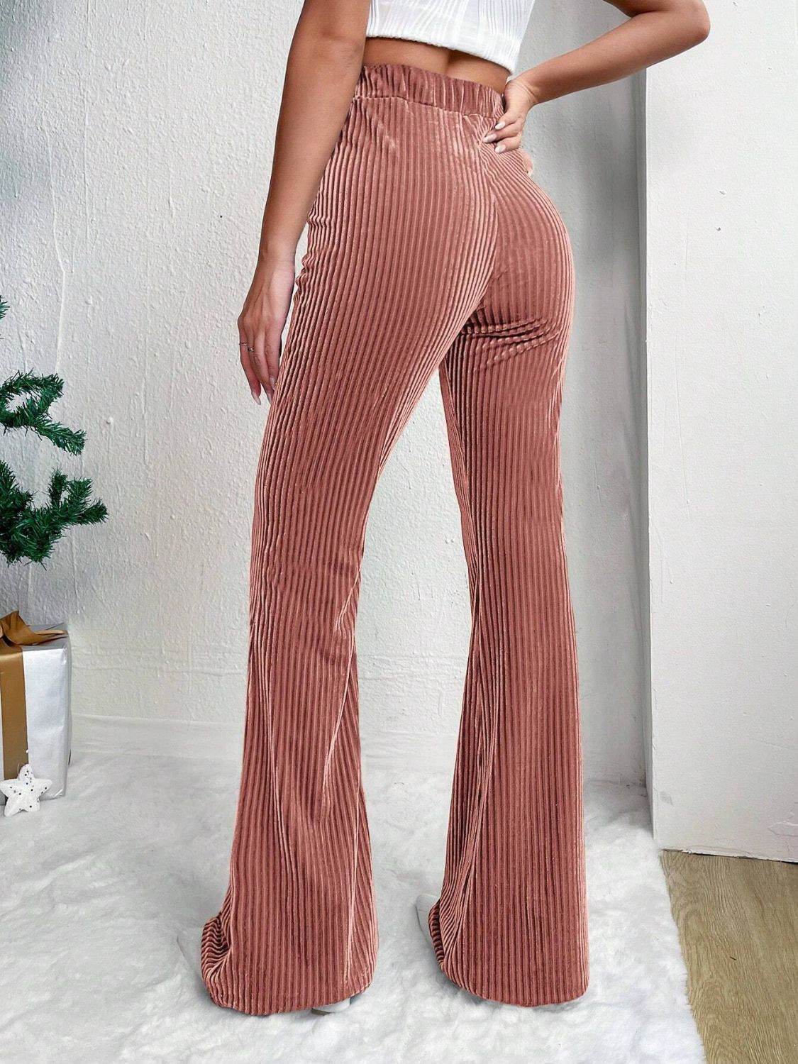 High Waist Flare Pants - Delanoir