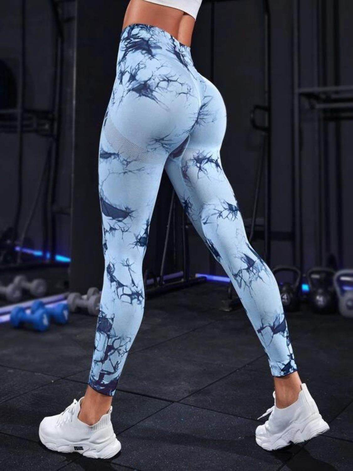 Tie-Dye High Waist Active Leggings - Delanoir