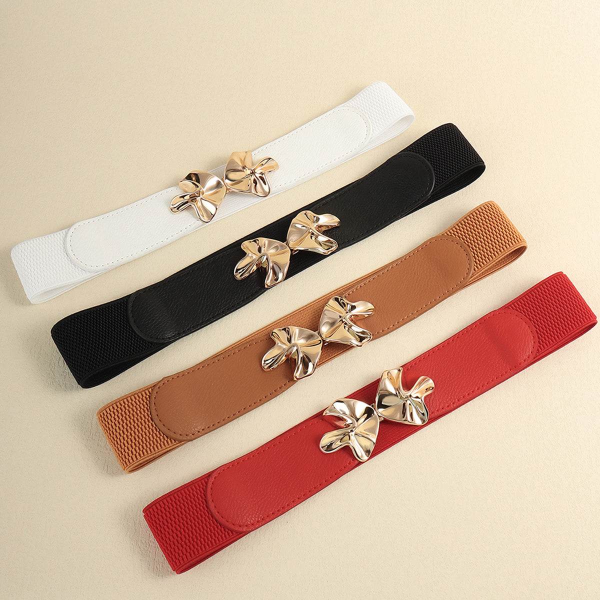Alloy Buckle Elastic Belt - Delanoir