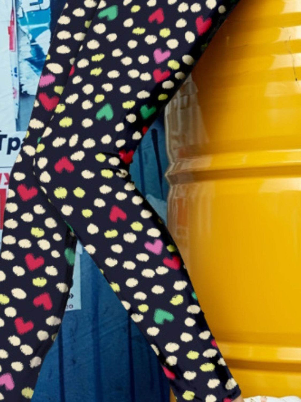 Printed High Waist Skinny Leggings - Delanoir