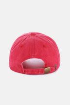 Zenana Washed Embroidered City Baseball Cap - Delanoir