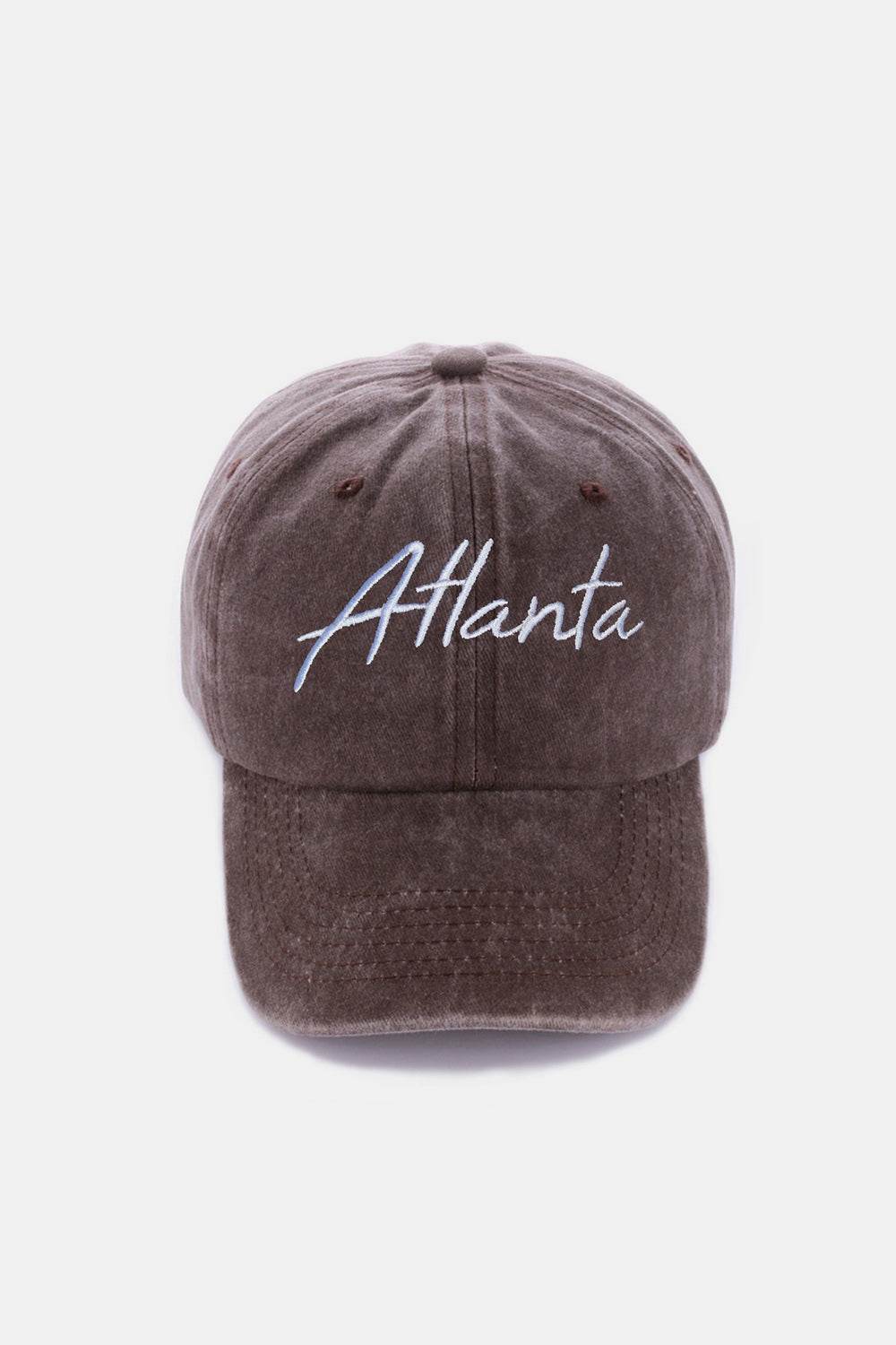 Zenana Washed ATLANTA Embroidered Baseball Cap - Delanoir