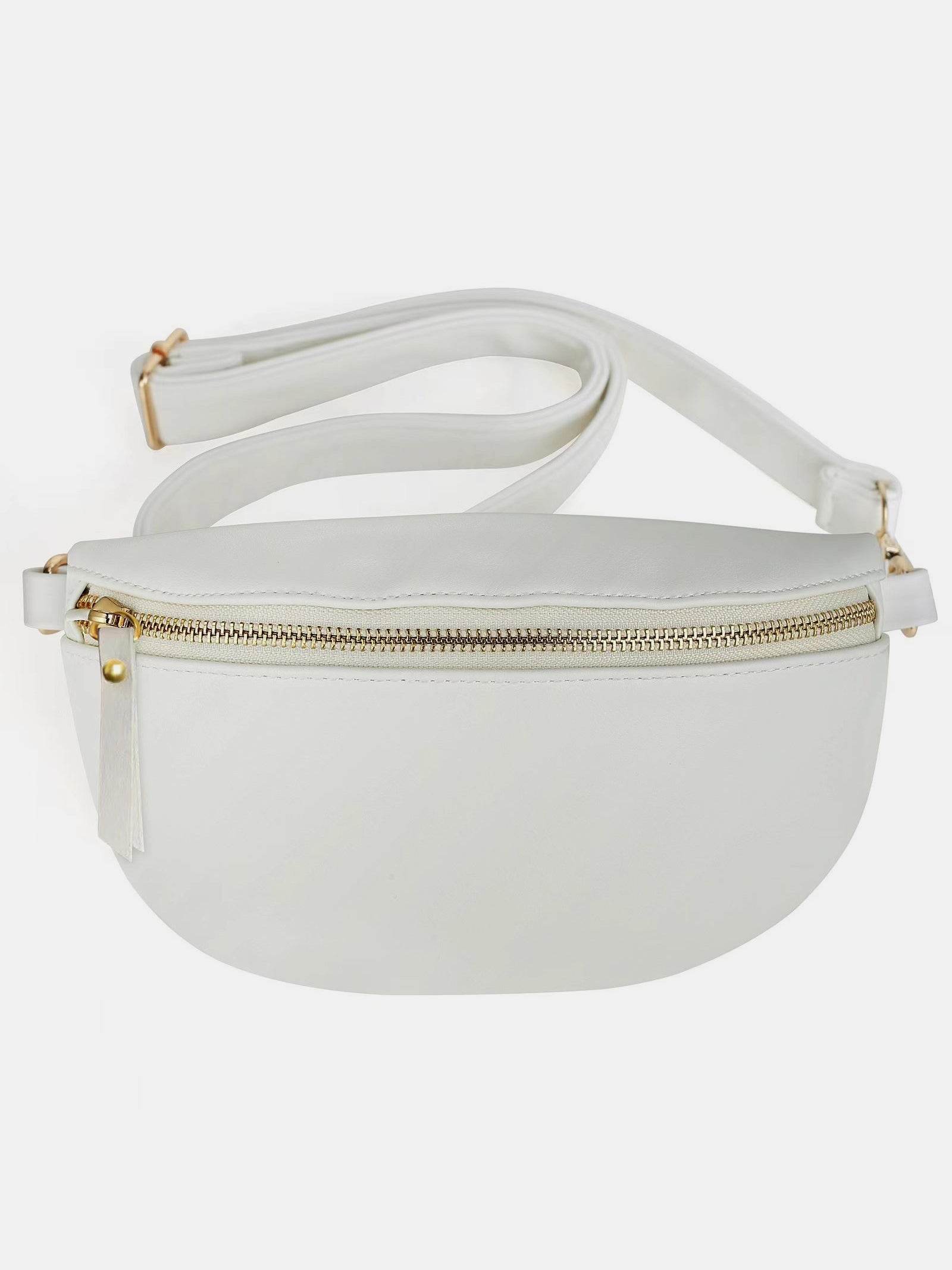 PU Leather Adjustable Strap Crossbody Bag - Delanoir
