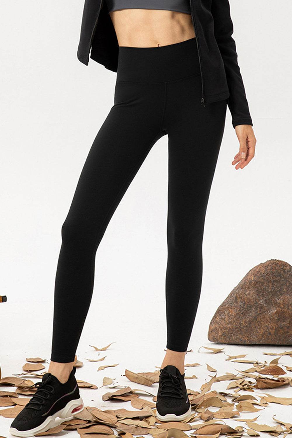 High Waist Skinny Active Pants - Delanoir