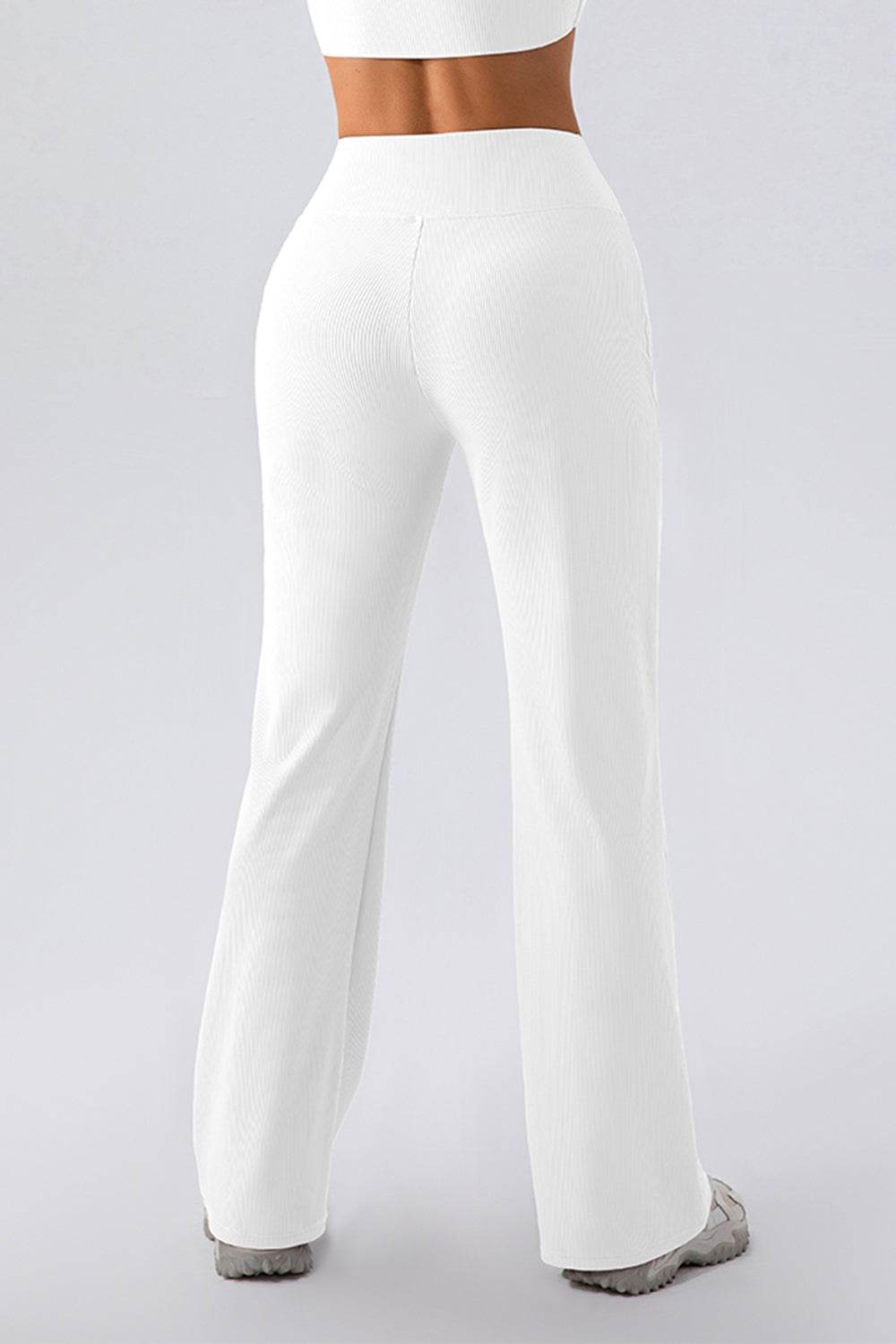 High Waist Straight Active Pants - Delanoir