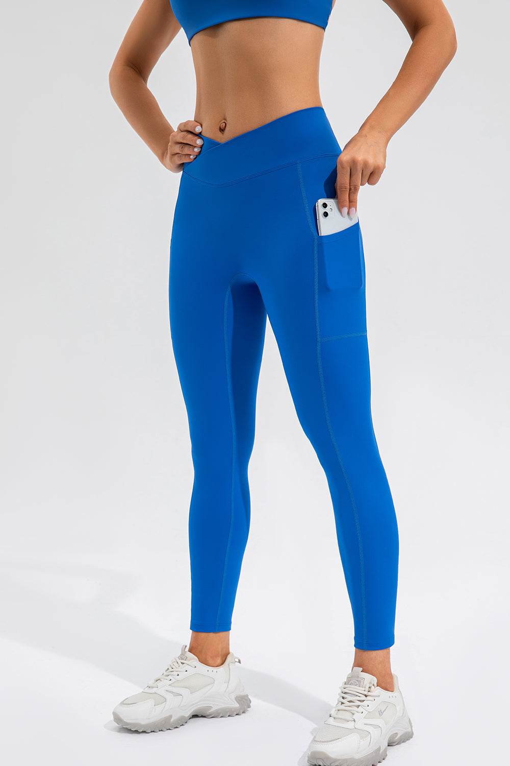 High Waist Active Leggings with Pockets - Delanoir
