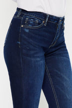 Kancan Mid Rise Slim Flare Jeans - Delanoir